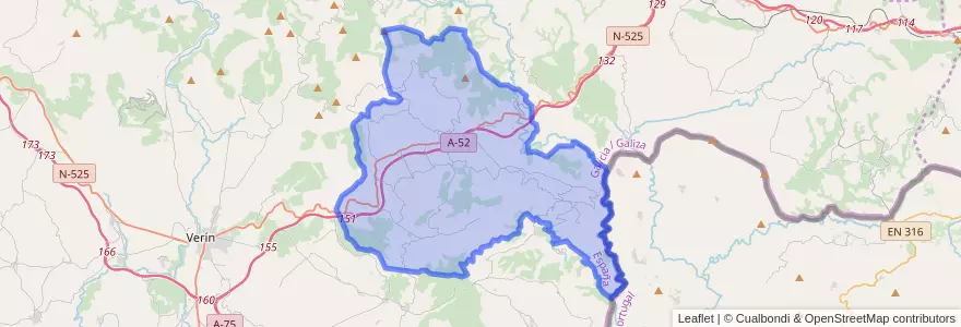Mapa de ubicacion de Riós.