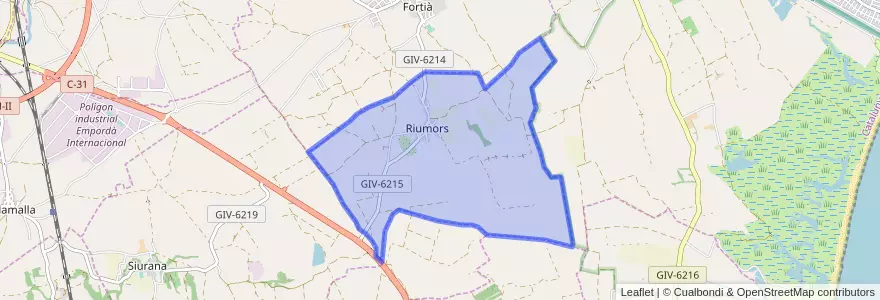 Mapa de ubicacion de Riumors.