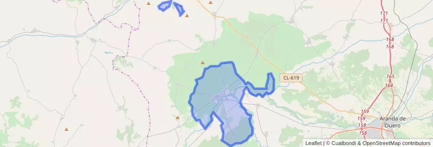 Mapa de ubicacion de Roa.