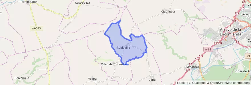 Mapa de ubicacion de Robladillo.