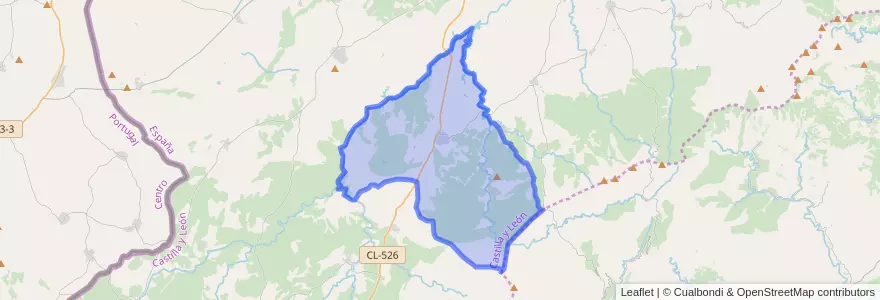 Mapa de ubicacion de Robleda.