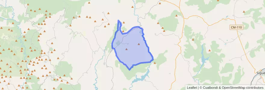 Mapa de ubicacion de Robledo de Corpes.