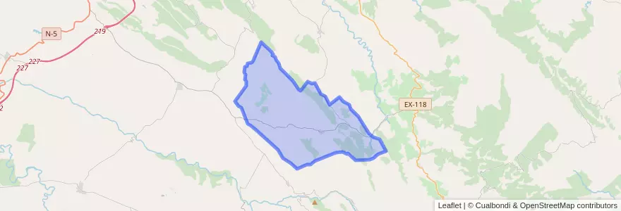 Mapa de ubicacion de Robledollano.