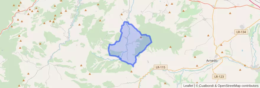 Mapa de ubicacion de Robres del Castillo.