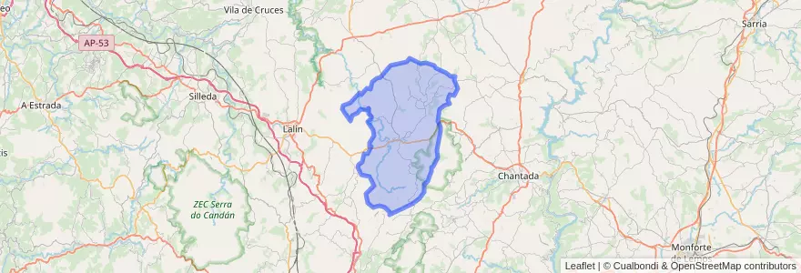 Mapa de ubicacion de Rodeiro.