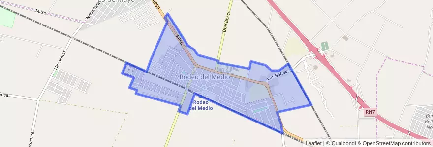 Mapa de ubicacion de Rodeo del Medio.