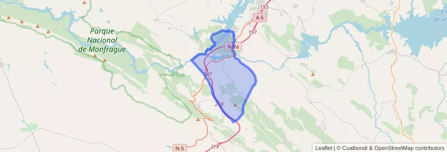 Mapa de ubicacion de Romangordo.