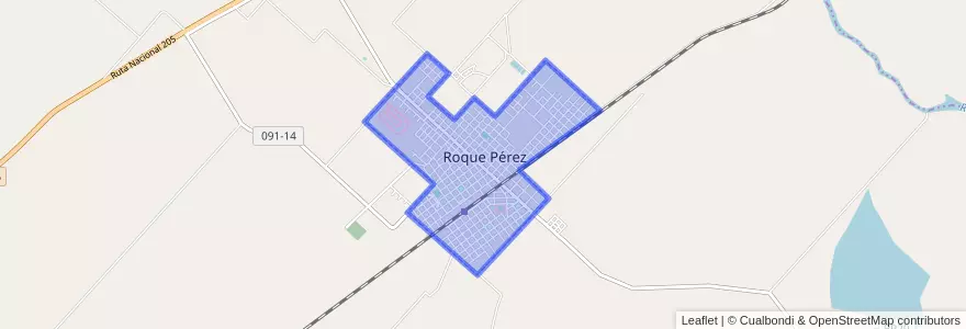 Mapa de ubicacion de Roque Pérez.
