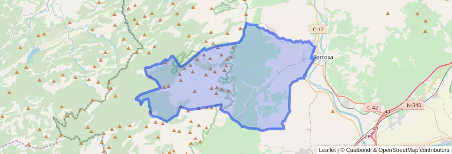 Mapa de ubicacion de Roquetes.