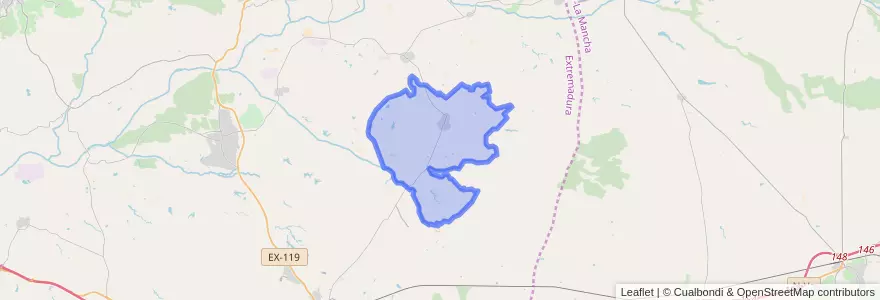 Mapa de ubicacion de Rosalejo.