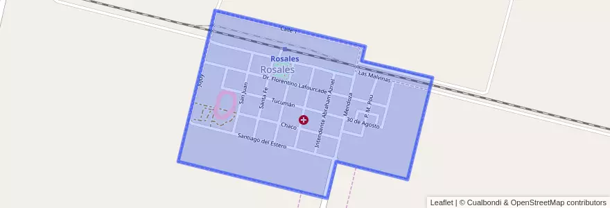 Mapa de ubicacion de Rosales.