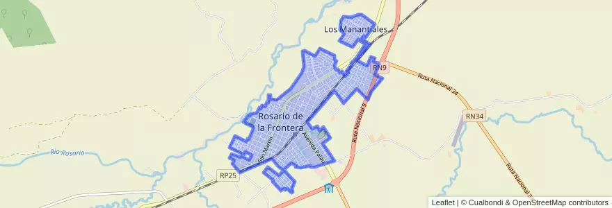 Mapa de ubicacion de Rosario de la Frontera.