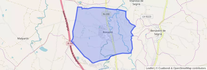 Mapa de ubicacion de Rosselló.