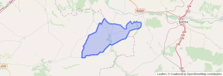 Mapa de ubicacion de Royuela de Río Franco.