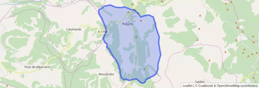 Mapa de ubicacion de Royuela.