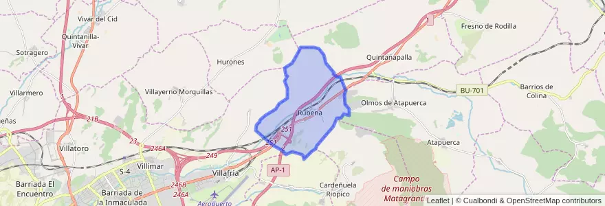 Mapa de ubicacion de Rubena.
