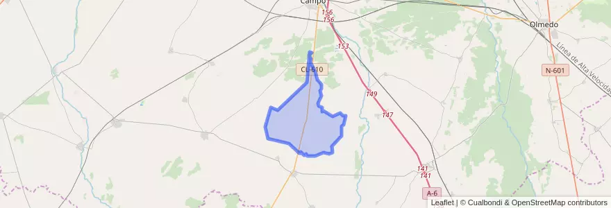 Mapa de ubicacion de Rubí de Bracamonte.