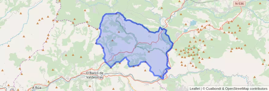 Mapa de ubicacion de Rubiá.