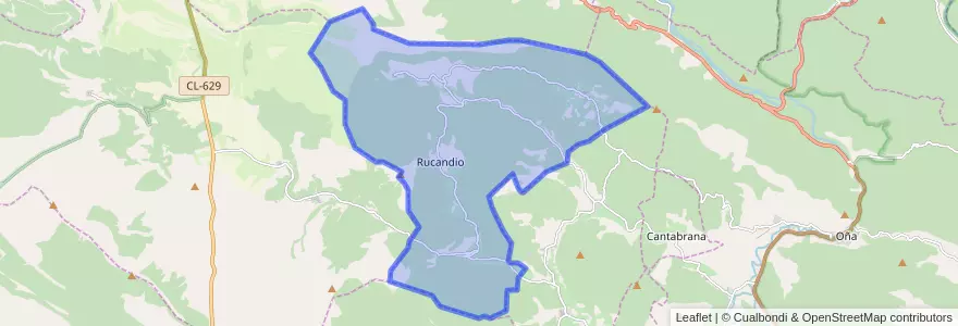 Mapa de ubicacion de Rucandio.