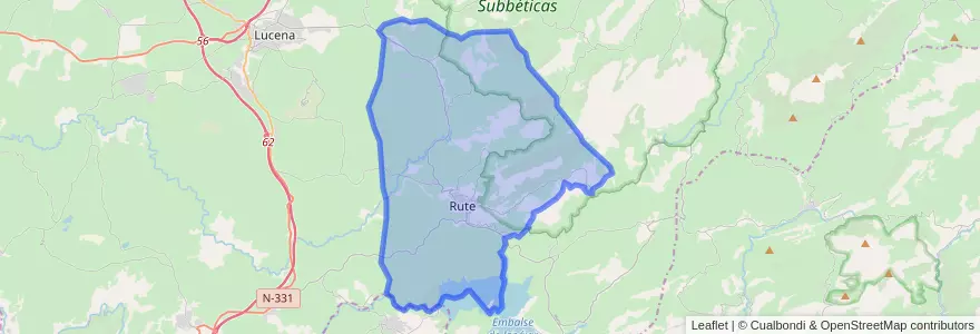 Mapa de ubicacion de Rute.