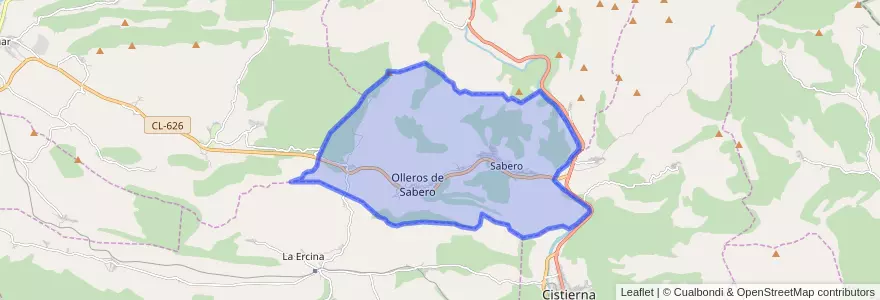 Mapa de ubicacion de Sabero.
