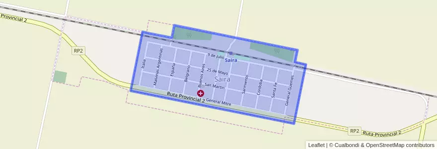 Mapa de ubicacion de Saira.
