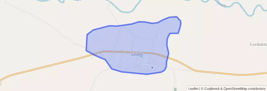 Mapa de ubicacion de Salado.