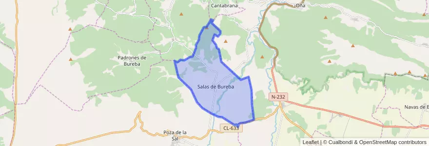 Mapa de ubicacion de Salas de Bureba.
