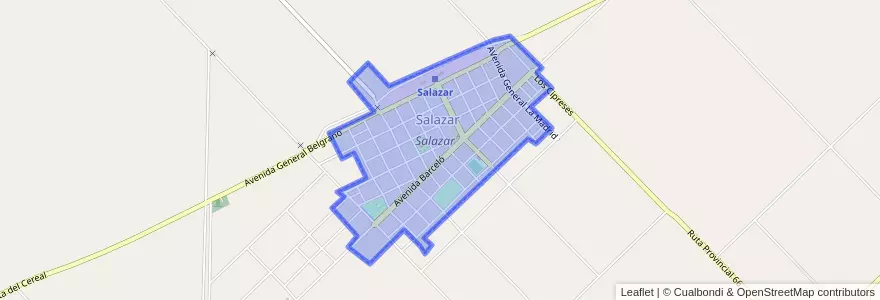 Mapa de ubicacion de Salazar.