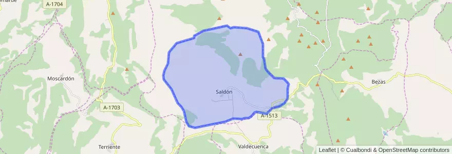 Mapa de ubicacion de Saldón.