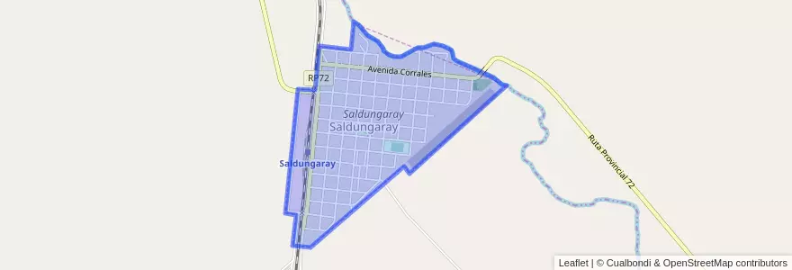 Mapa de ubicacion de Saldungaray.