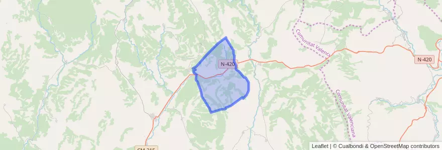 Mapa de ubicacion de Salinas del Manzano.