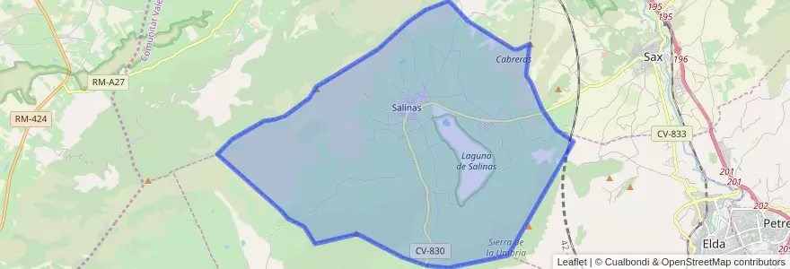 Mapa de ubicacion de Salinas.