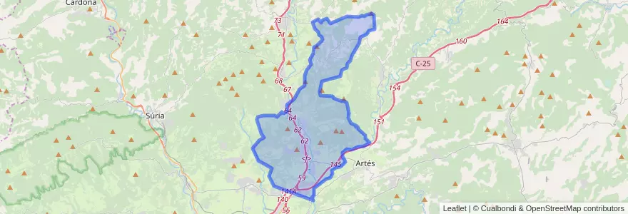 Mapa de ubicacion de Sallent.