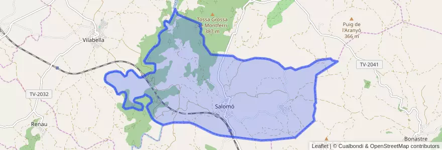 Mapa de ubicacion de Salomó.