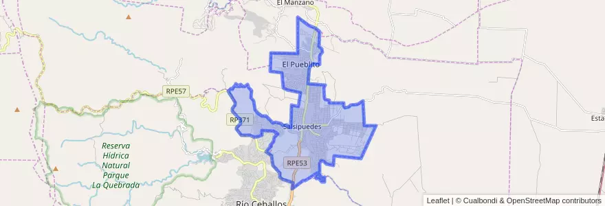 Mapa de ubicacion de Salsipuedes.