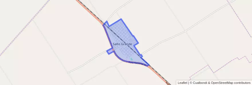 Mapa de ubicacion de Salto Grande.