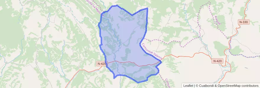 Mapa de ubicacion de Salvacañete.