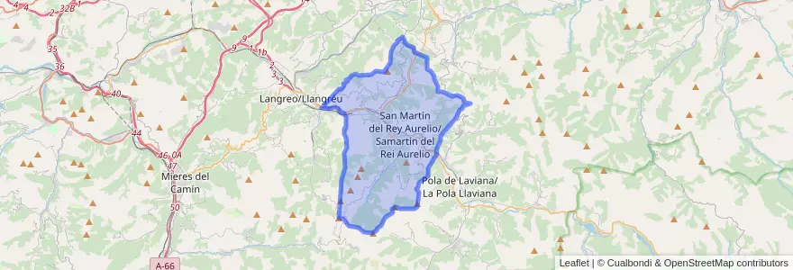Mapa de ubicacion de Samartín del Rei Aurelio.