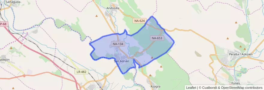 Mapa de ubicacion de San Adrián.