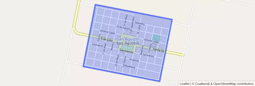 Mapa de ubicacion de San Agustín.