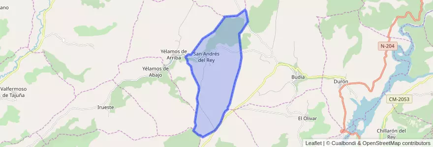 Mapa de ubicacion de San Andrés del Rey.
