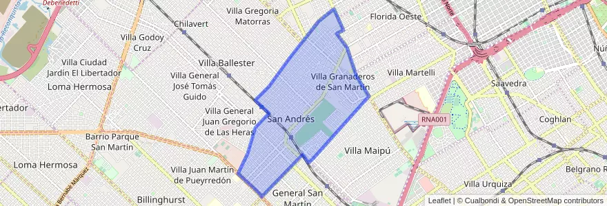 Mapa de ubicacion de San Andrés.