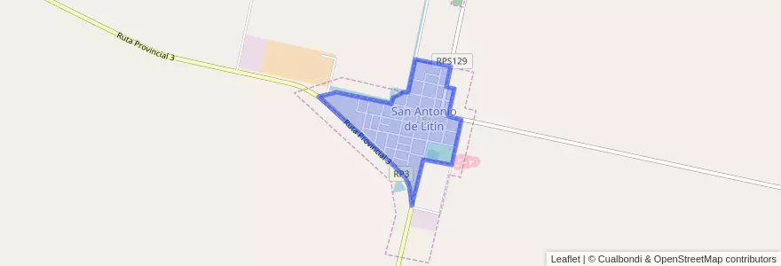Mapa de ubicacion de San Antonio de Litín.