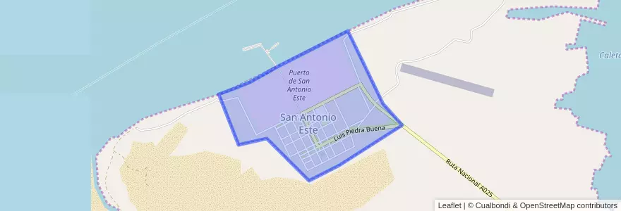 Mapa de ubicacion de San Antonio Este.