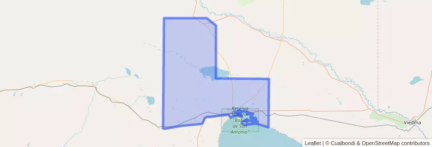 Mapa de ubicacion de San Antonio Oeste.