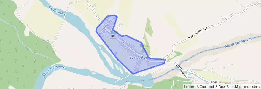 Mapa de ubicacion de San Antonio.