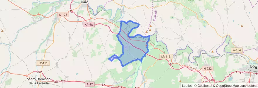 Mapa de ubicacion de San Asensio.