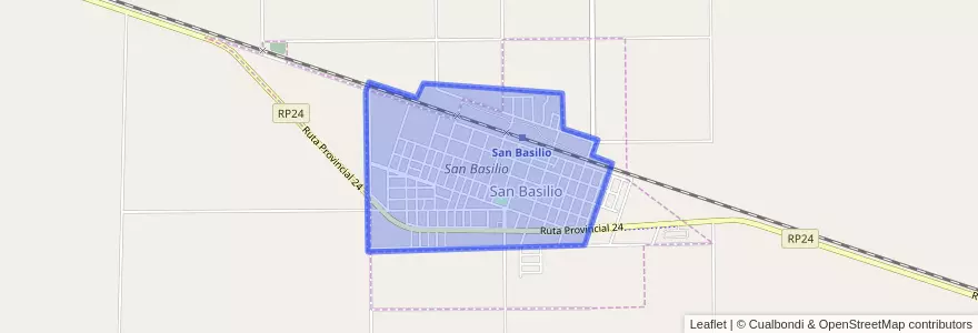 Mapa de ubicacion de San Basilio.