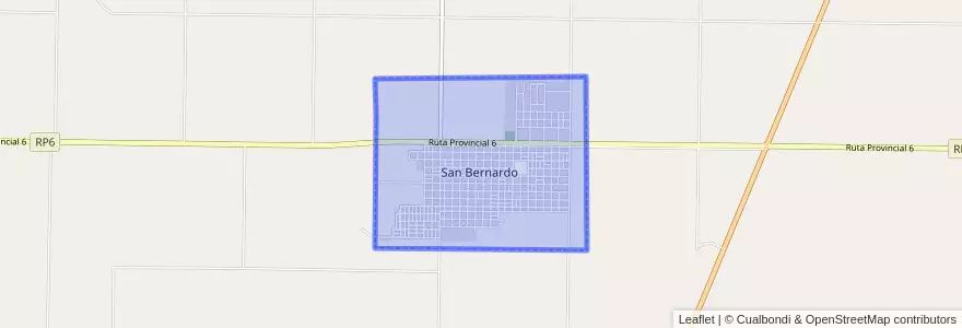 Mapa de ubicacion de San Bernardo.